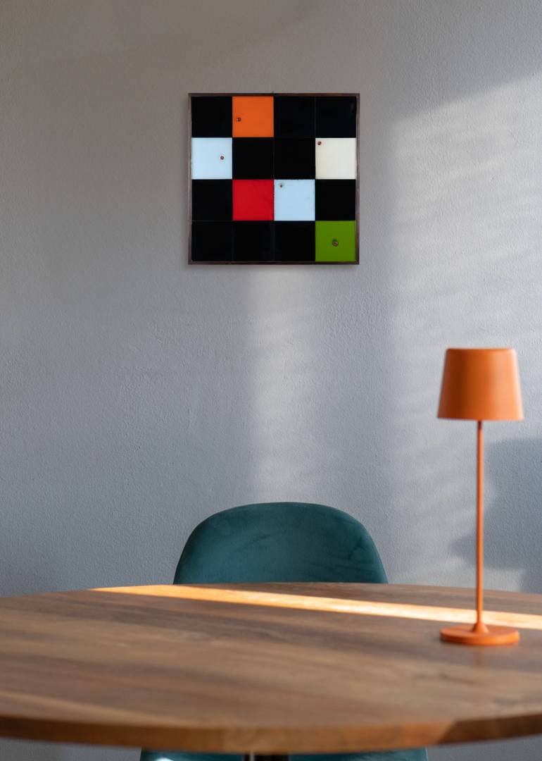 Original Abstract Geometric Painting by Fabio Monteleone
