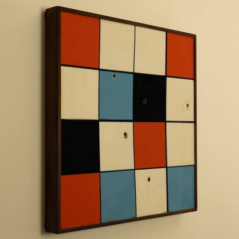 Original Abstract Geometric Painting by Fabio Monteleone