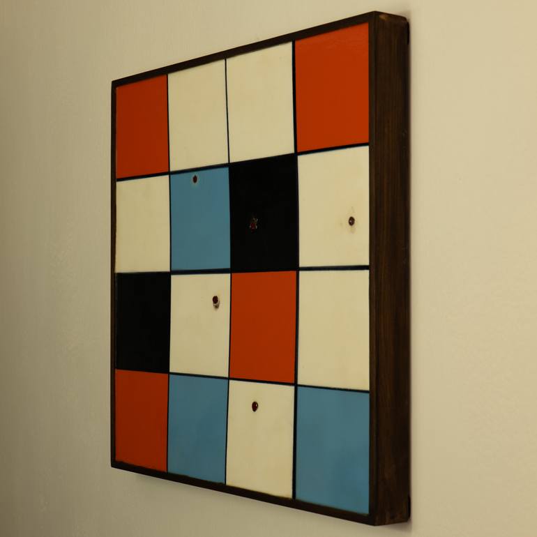 Original Abstract Geometric Painting by Fabio Monteleone