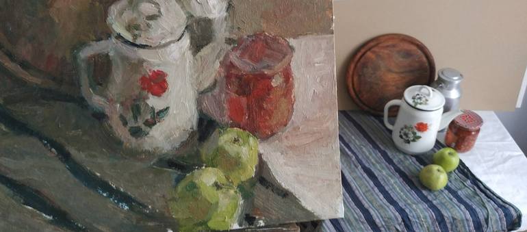 Original Realism Still Life Painting by Elena Guryeva