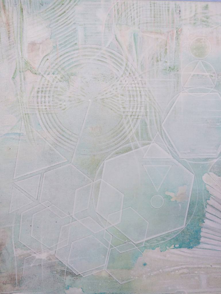 Original Abstract Geometric Painting by Monika Matsumoto