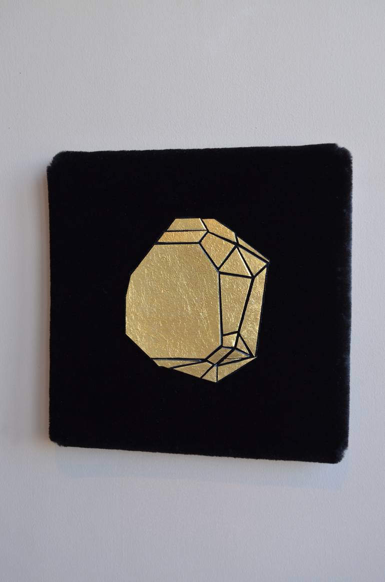 Original Abstract Geometric Mixed Media by Monika Matsumoto