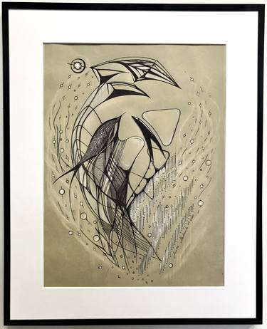 Original Modern Abstract Drawings by Monika Matsumoto
