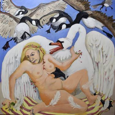 Leda and The Swan - unfinished thumb