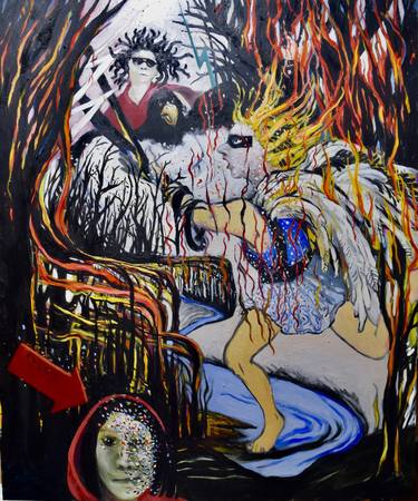 Original Expressionism Classical mythology Paintings by Suzanne Tevlin