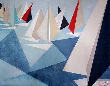 Print of Sailboat Paintings by Anna Polanowska