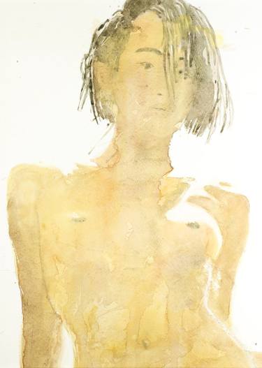 Original Figurative Nude Painting by Klaus Hinkel