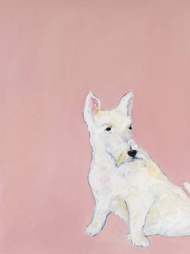 Original Impressionism Dogs Paintings by Mary James Ketch