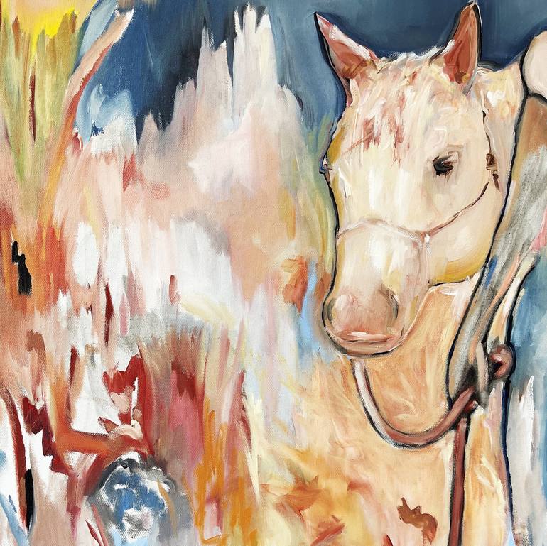 Original Abstract Horse Painting by Mary James Ketch