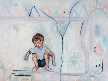 Original Abstract Children Paintings by Mary James Ketch