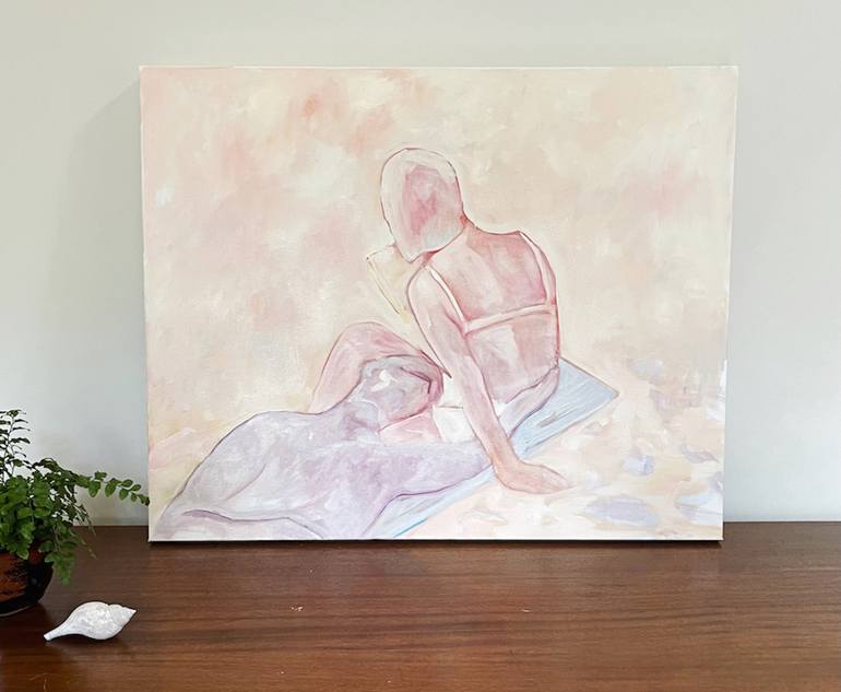 Original Abstract Beach Painting by Mary James Ketch