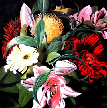 Original Impressionism Floral Paintings by Rudy SchneeWeiss