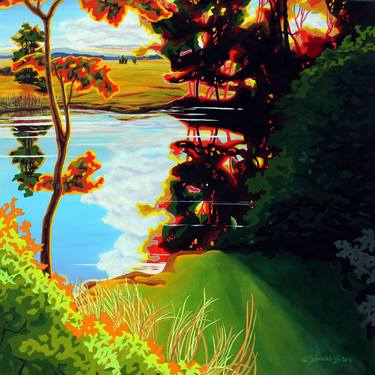 Original Impressionism Nature Paintings by Rudy SchneeWeiss