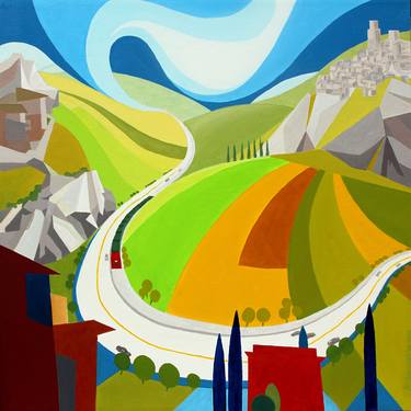 Print of Pop Art Landscape Paintings by Rudy SchneeWeiss