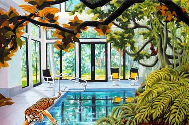 Original Illustration Interiors Paintings by Rudy SchneeWeiss