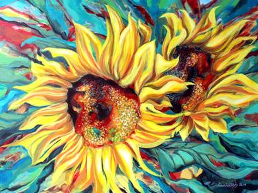 Original Floral Paintings by Rudy SchneeWeiss