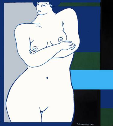 Print of Minimalism Women Paintings by Rudy SchneeWeiss