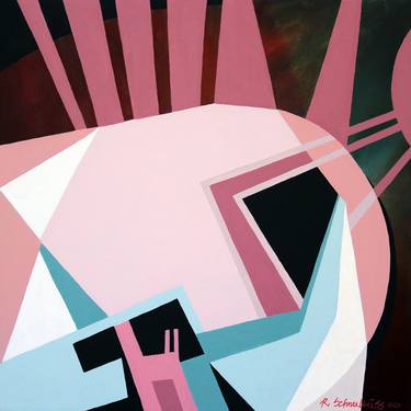 Original Cubism Abstract Paintings by Rudy SchneeWeiss
