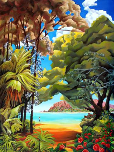 Original Beach Paintings by Rudy SchneeWeiss