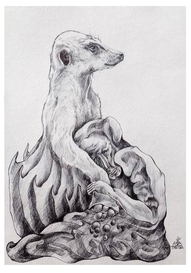 Print of Illustration Animal Drawings by Marianna Tarish