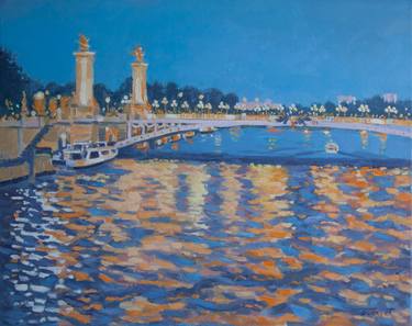 Original Impressionism Cities Paintings by TOUVET EMMANUEL