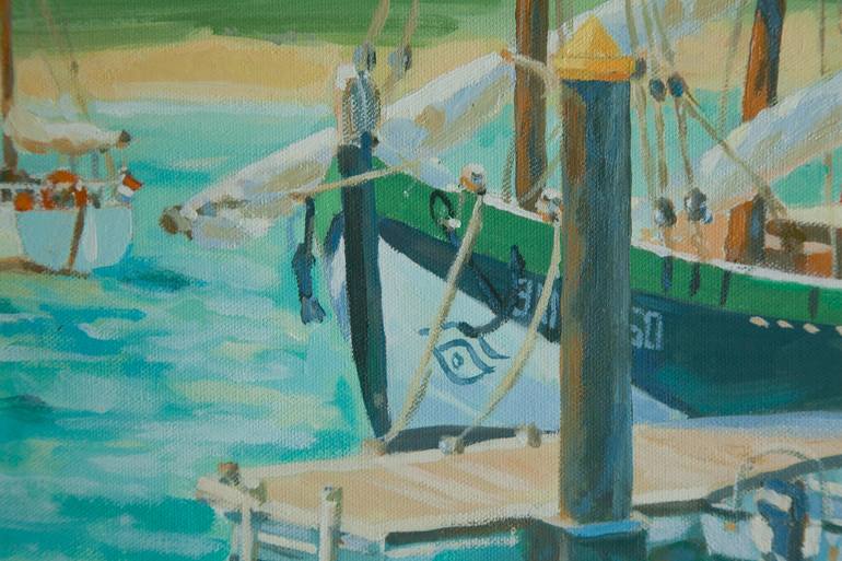 Original Fine Art Sailboat Painting by TOUVET EMMANUEL