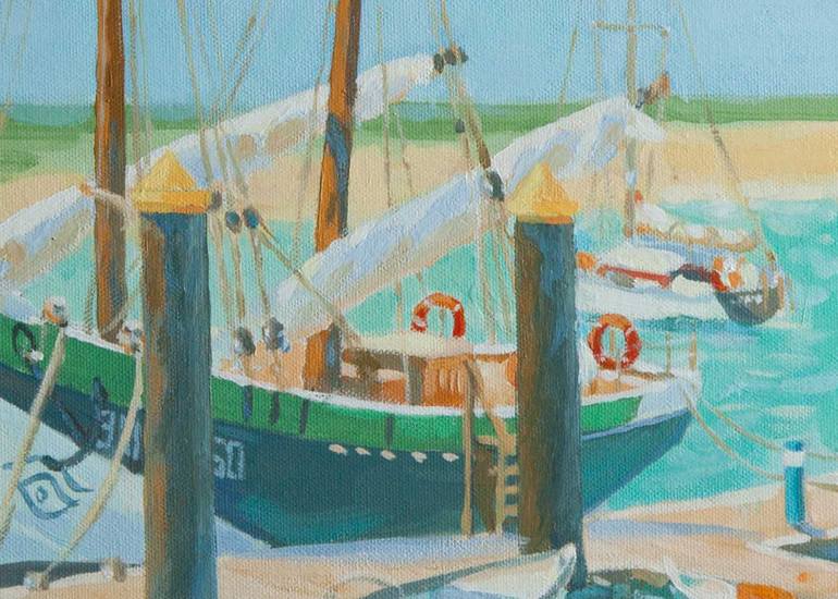 Original Fine Art Sailboat Painting by TOUVET EMMANUEL