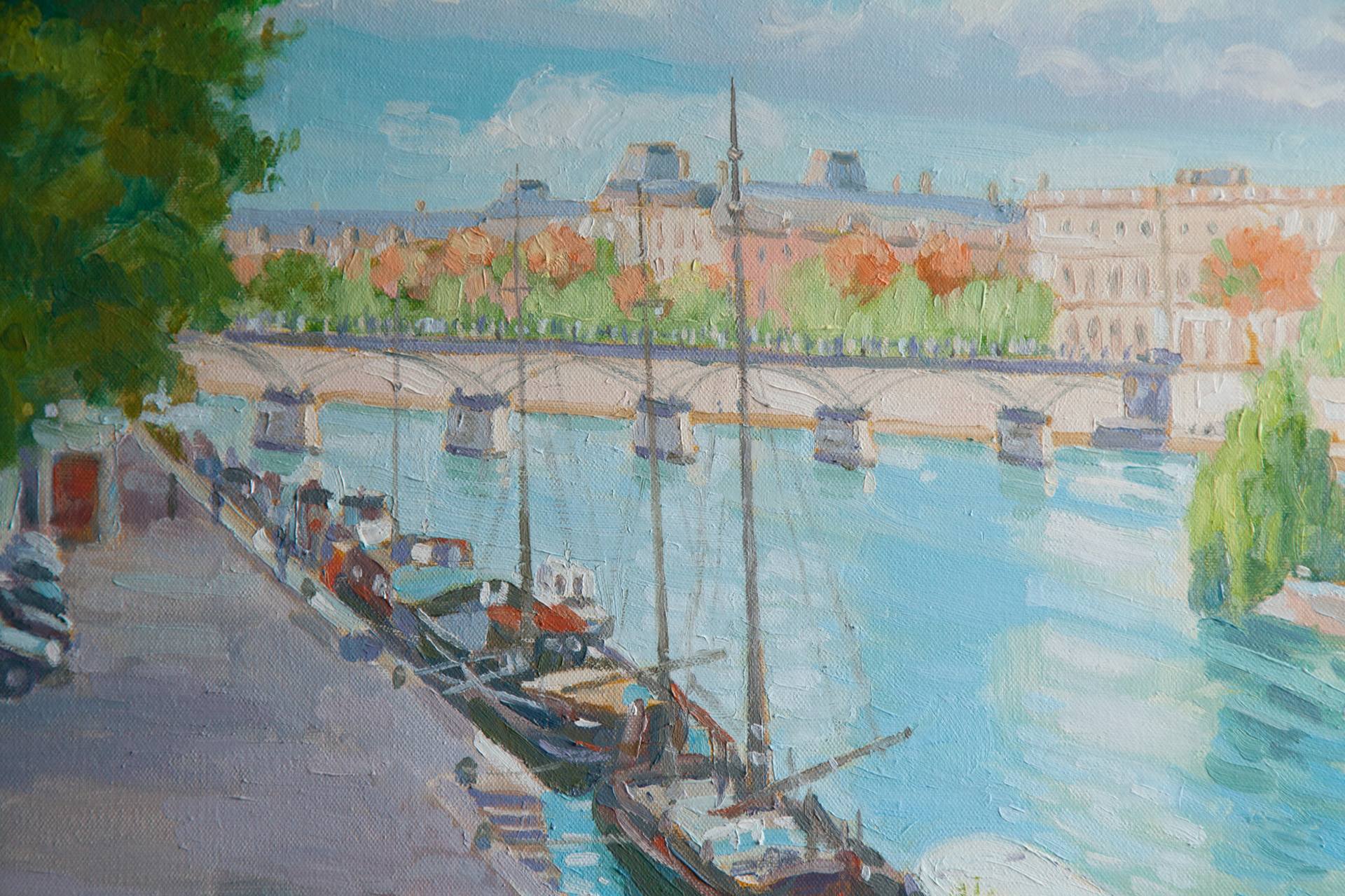 ▷ Painting LA SEINE AU PONT NEUF by Euger