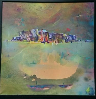 Print of Abstract Cities Paintings by Wladimir Abramuszkin