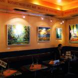 Drawings and Oil Pantings by Katerina Köhlerova in Café und Buchladen Ypsilon, Frankfurt am Main by Katerina Koehlerova