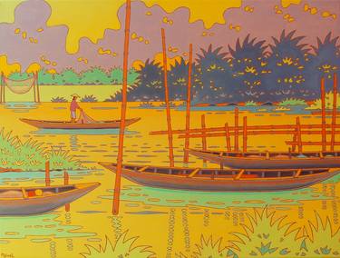 Original Fauvism Travel Paintings by gilles mével