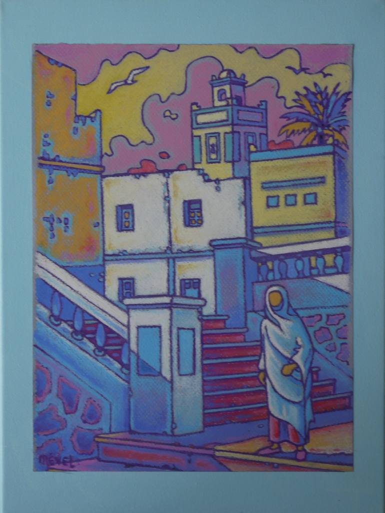Original Fauvism Travel Painting by Gilles Mével