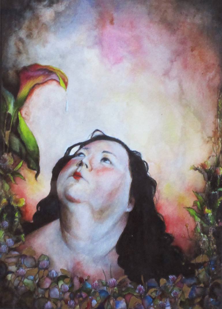 Original Surrealism Love Painting by Marianna Venczak