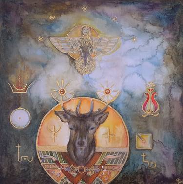 Original Surrealism Religious Paintings by Marianna Venczak
