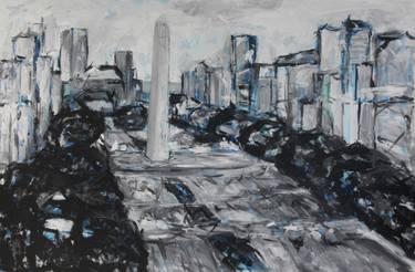 Original Expressionism Cities Paintings by Mariana Sola