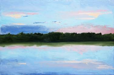 Saatchi Art Artist Teresa Bristol; Paintings, “Texas Hill Country, Austin's Brushy Creek at Sunset” #art
