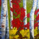 Crimson Interlude, Colorado Aspens by Teresa Bristol