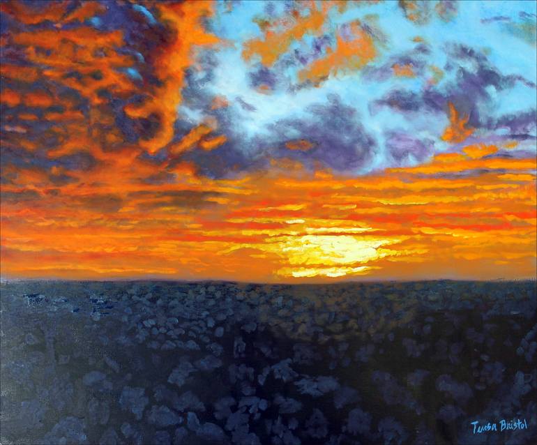 Estacado Sunset and Landscape Painting by Teresa Bristol | Saatchi Art