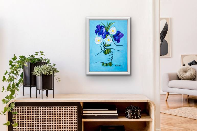 Original Conceptual Floral Painting by Teresa Bristol