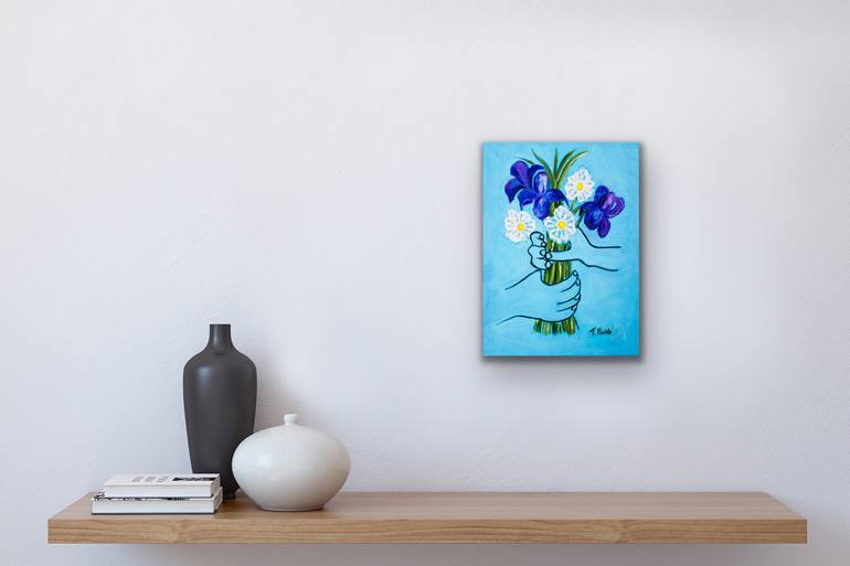 Original Conceptual Floral Painting by Teresa Bristol