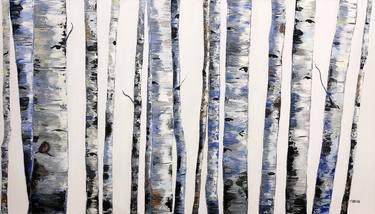 Saatchi Art Artist Teresa Bristol; Paintings, “Blue Aspen Trees” #art