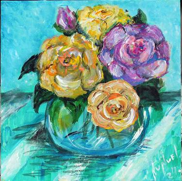 Original Impressionism Floral Paintings by Nune Hovhannisyan