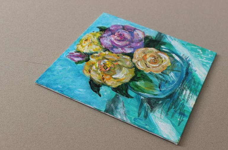 Original Floral Painting by Nune Hovhannisyan