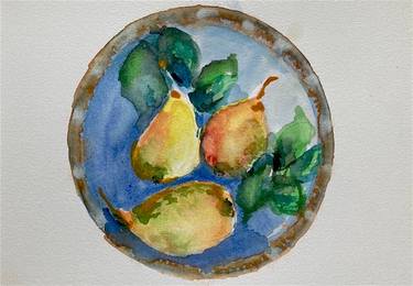 Watercolor  pears still live. thumb