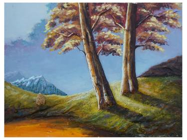 Print of Landscape Paintings by Anbalagan K
