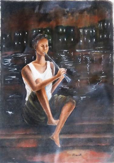 Original Figurative Music Paintings by Bhamidipati Venkata bv