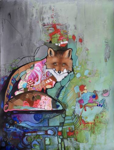 Original Abstract Animal Paintings by Marti Leroux