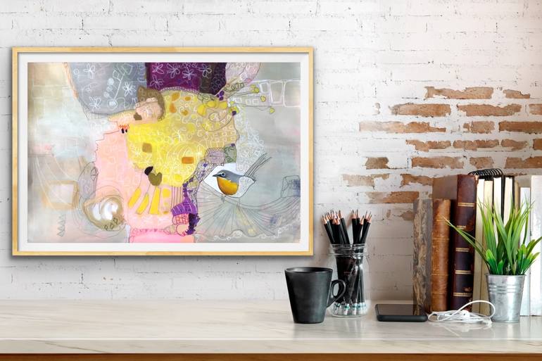 Original Abstract Expressionism Animal Painting by Marti Leroux