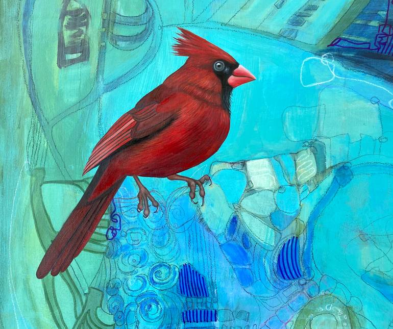 Original Abstract Animal Painting by Marti Leroux