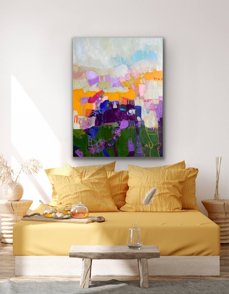 Original Abstract Expressionism Abstract Painting by Marti Leroux
